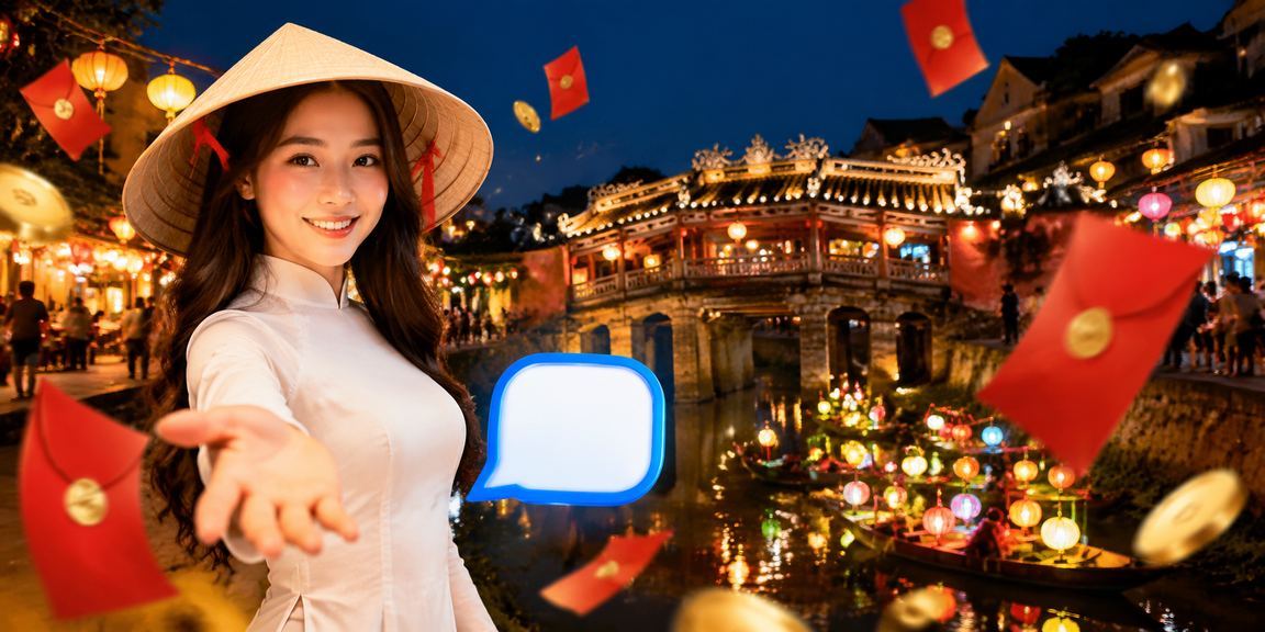 Phong bì đỏ may mắn và nón lá tại Hội An – biểu tượng thưởng xsmbthu6