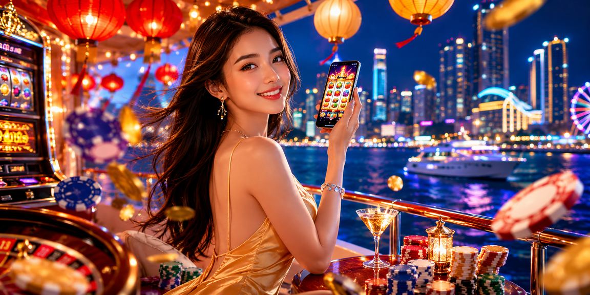 Người chơi slot game tại chợ đêm Nha Trang với không khí nhộn nhịp về đêm